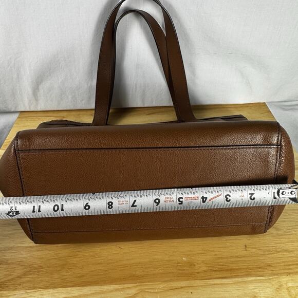 Fossil Mimi Brown Pebble Leather Shopper Tote Handbag Purse Shoulder Bag - Picture 14 of 16